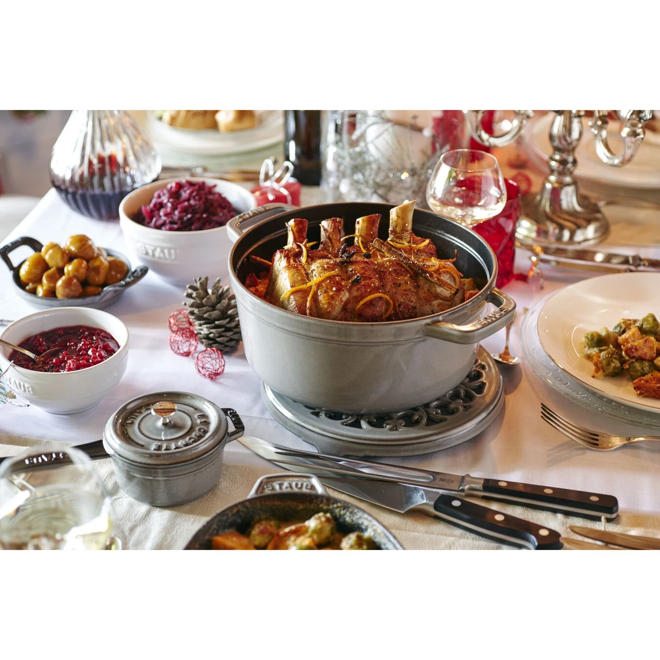 Staub Cocotte 34 Cm, Rund, Graphit-Grau, Gusseisen 6 Staub Cocotte 34 Cm, Rund, Graphit-Grau, Gusseisen – Bild 6