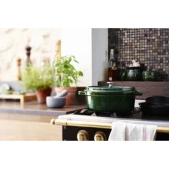 Staub Cocotte 33 Cm, Oval, Basilikum-Grün, Gusseisen -Demeyere Geschäft 000016963