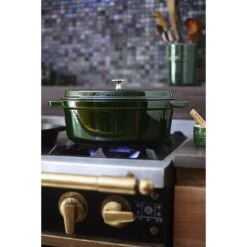Staub Cocotte 33 Cm, Oval, Basilikum-Grün, Gusseisen -Demeyere Geschäft 000016966