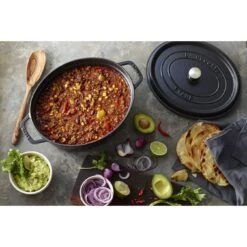 Staub Cocotte 27 Cm, Oval, Schwarz, Gusseisen 11 Staub Cocotte 27 Cm, Oval, Schwarz, Gusseisen -Demeyere Geschäft 000017579