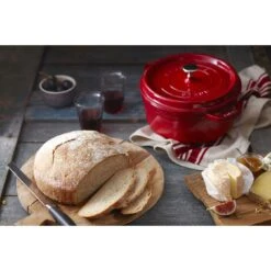Staub Cocotte 24 Cm, Rund, Kirsch-Rot, Gusseisen 9 Staub Cocotte 24 Cm, Rund, Kirsch-Rot, Gusseisen -Demeyere Geschäft 000017827