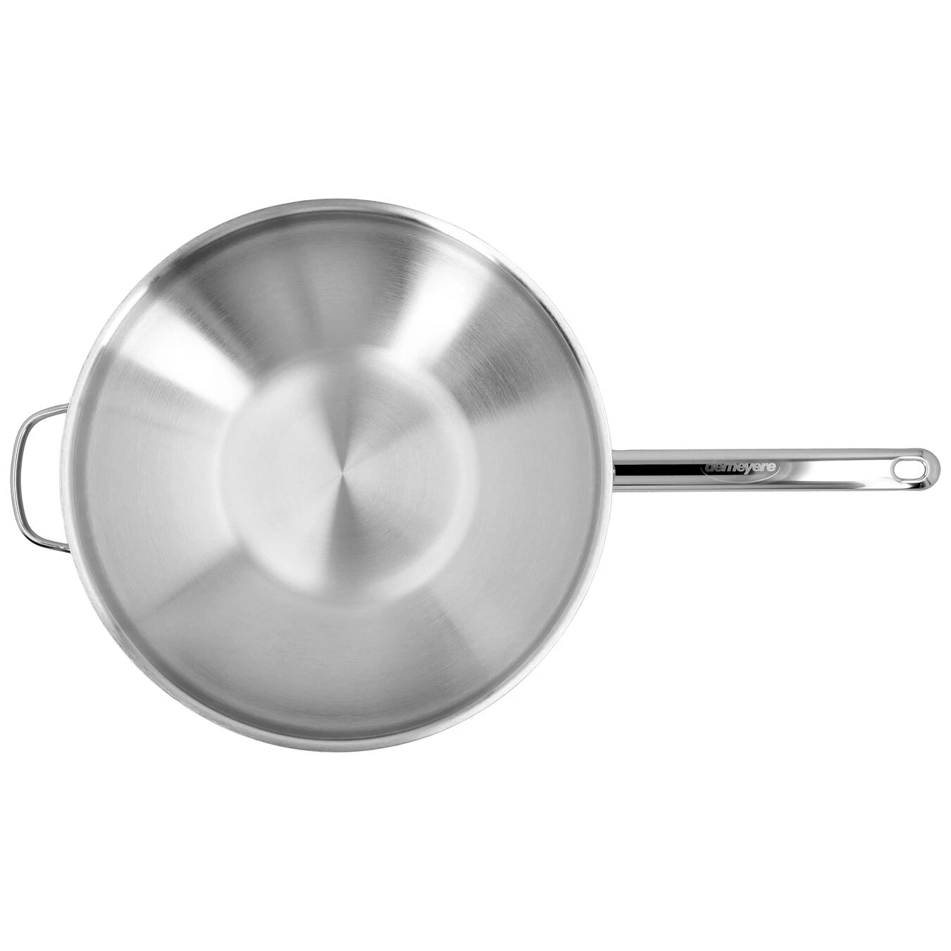Demeyere Wok Flacher Boden 32 Cm, 18/10 Edelstahl 2 Demeyere Wok Flacher Boden 32 Cm, 18/10 Edelstahl – Bild 2