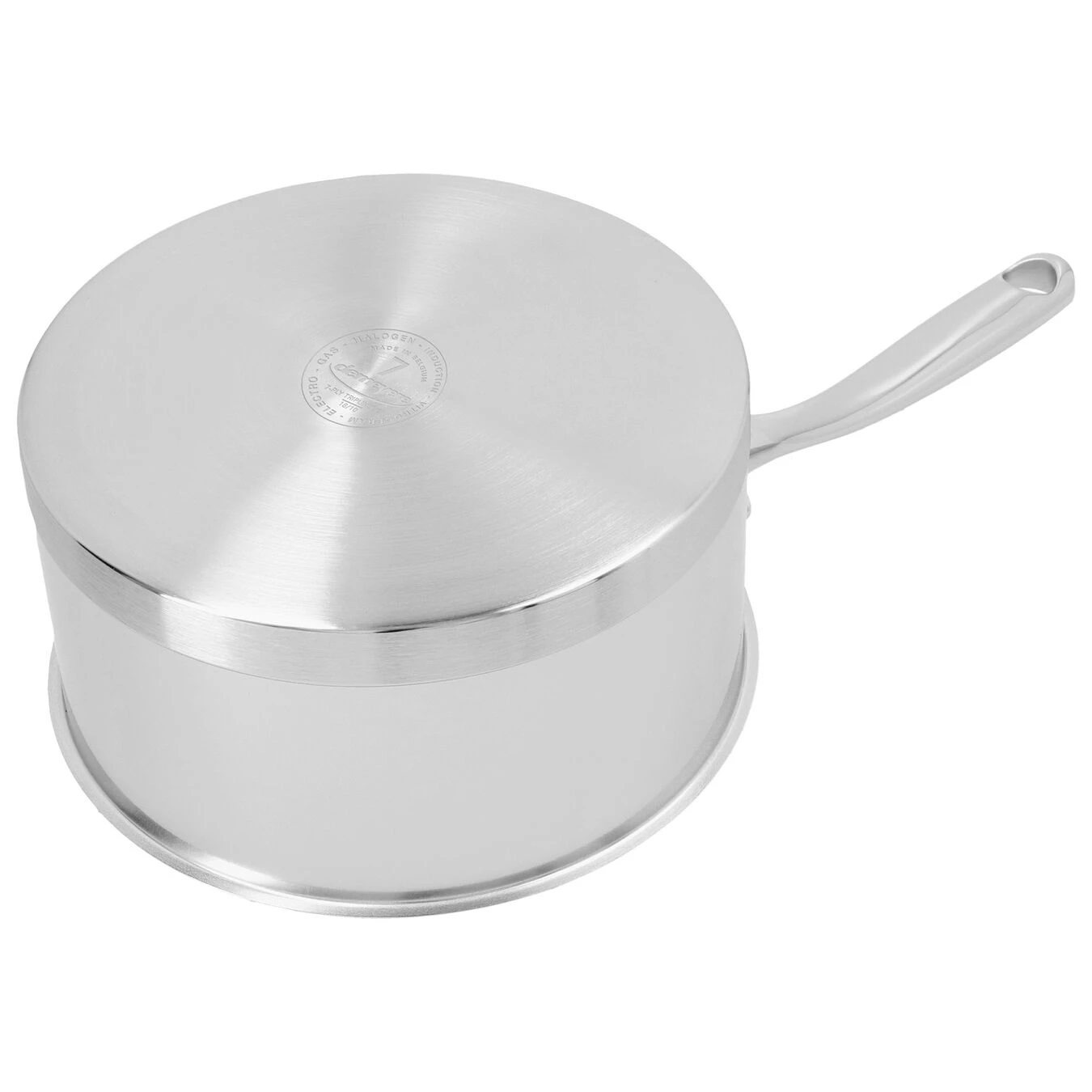 Demeyere Stieltopf Mit Deckel 18 Cm, 18/10 Edelstahl, Silber 2 Demeyere Stieltopf Mit Deckel 18 Cm, 18/10 Edelstahl, Silber – Bild 2