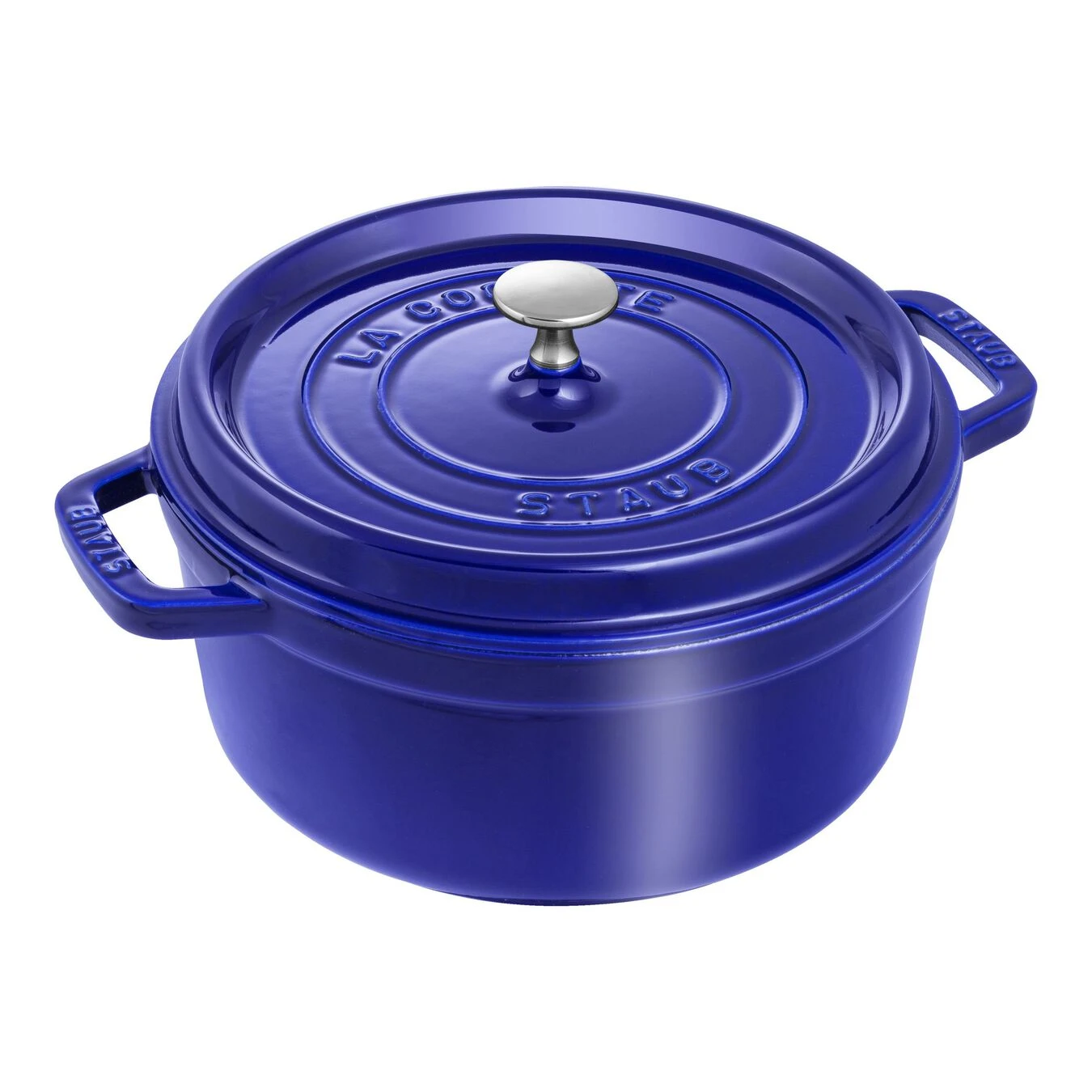 Staub Cocotte 24 Cm, Rund, Dunkelblau, Gusseisen 1 Staub Cocotte 24 Cm, Rund, Dunkelblau, Gusseisen