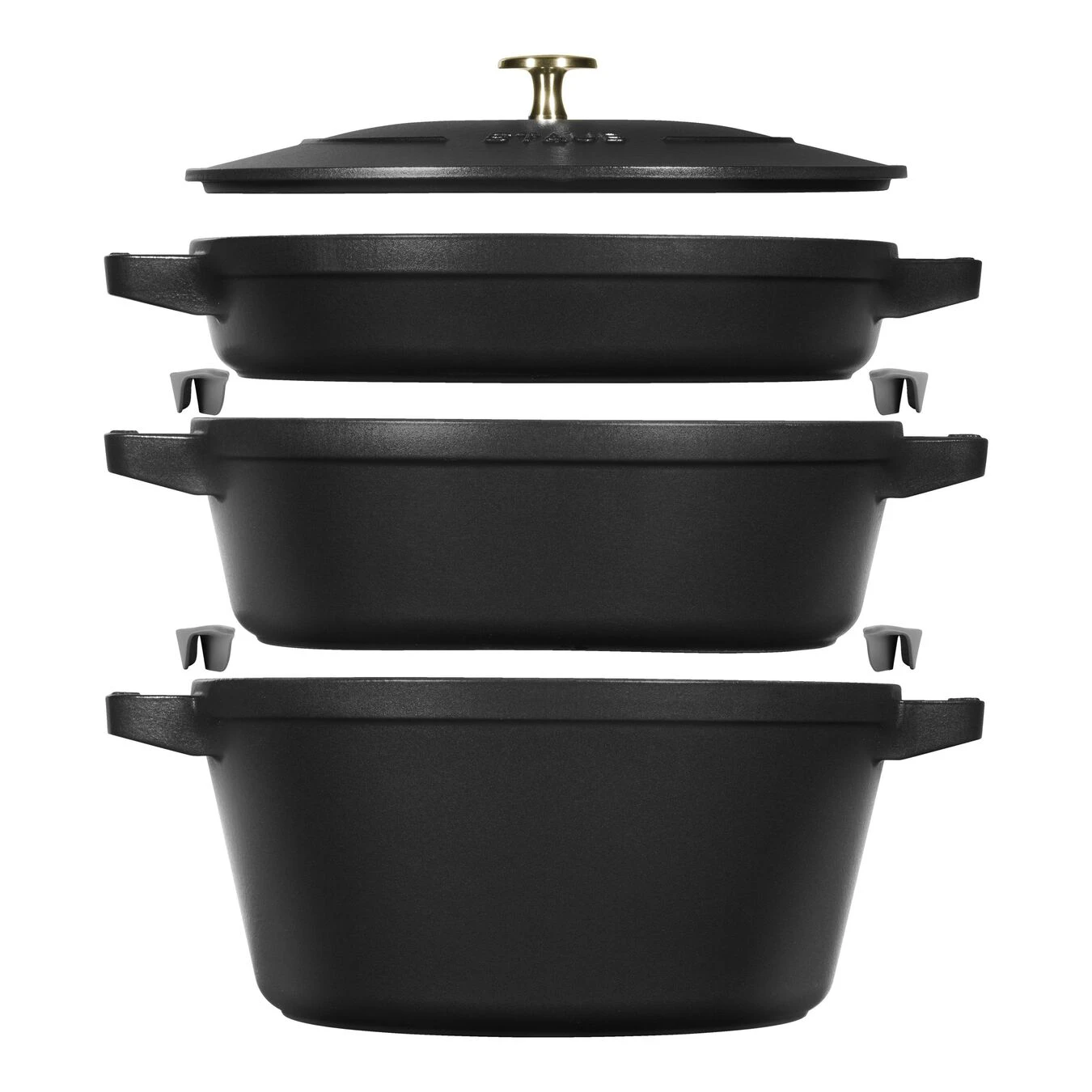 Staub Kochtopfset 3-tlg, Gusseisen 1 Staub Kochtopfset 3-tlg, Gusseisen