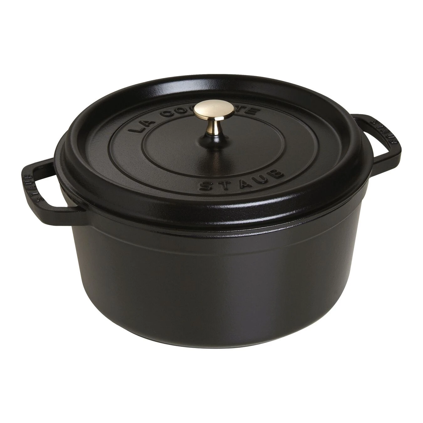 Staub Cocotte 28 Cm, Rund, Schwarz, Gusseisen 1 Staub Cocotte 28 Cm, Rund, Schwarz, Gusseisen