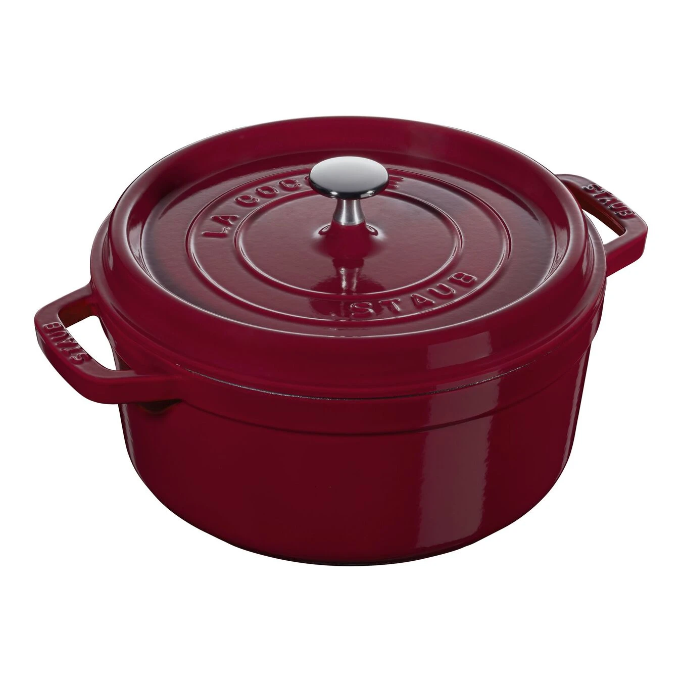 Staub Cocotte 28 Cm, Rund, Bordeaux, Gusseisen 1 Staub Cocotte 28 Cm, Rund, Bordeaux, Gusseisen