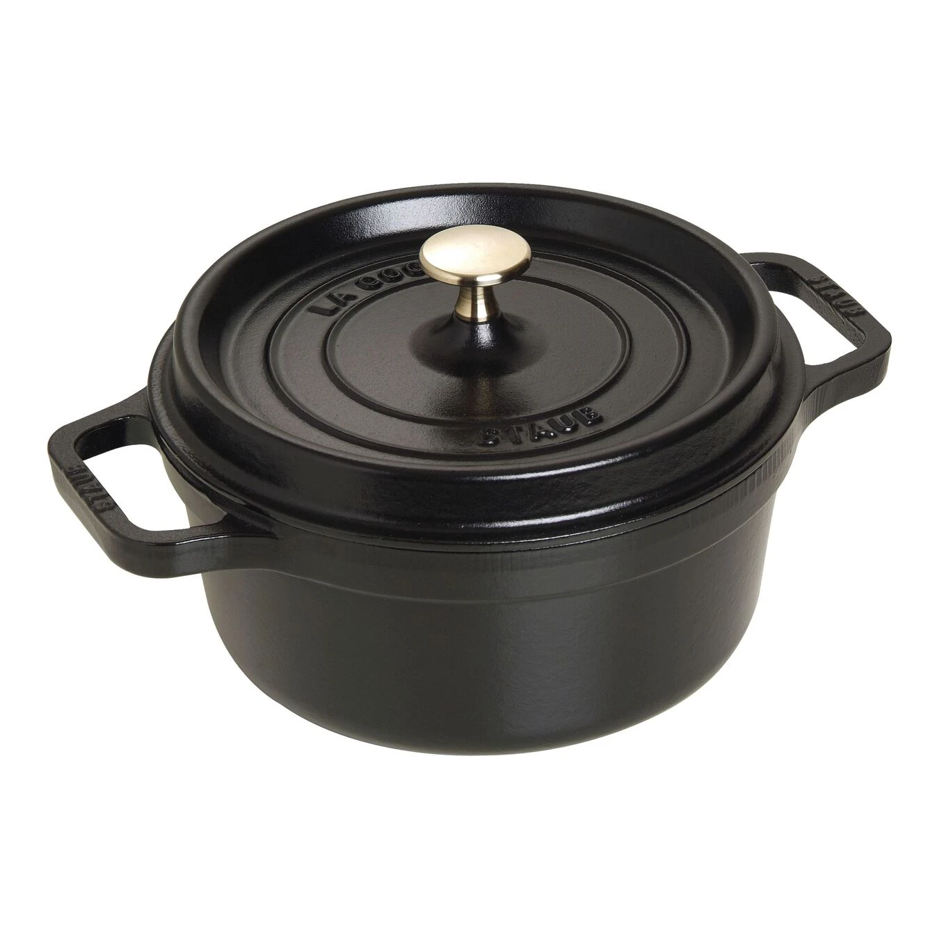 Staub Cocotte 22 Cm, Rund, Schwarz, Gusseisen 1 Staub Cocotte 22 Cm, Rund, Schwarz, Gusseisen