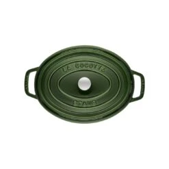 Staub Cocotte 33 Cm, Oval, Basilikum-Grün, Gusseisen -Demeyere Geschäft 40509 363 0 2