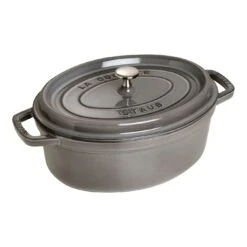 Staub Cocotte 37 Cm, Oval, Graphit-Grau, Gusseisen