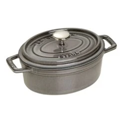 Staub Cocotte 15 Cm, Oval, Graphit-Grau, Gusseisen