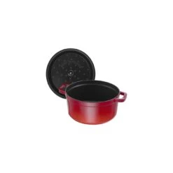 Alternative view of Staub Cocotte 28 Cm, Rund, Kirsch-Rot, Gusseisen
