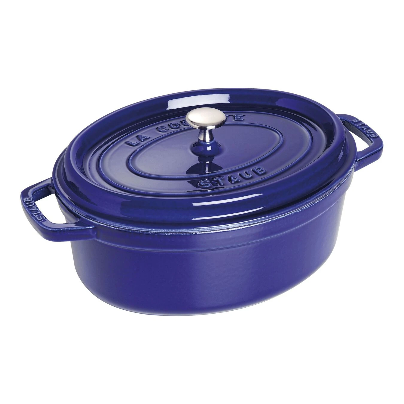 Staub Cocotte 29 Cm, Oval, Dunkelblau, Gusseisen 1 Staub Cocotte 29 Cm, Oval, Dunkelblau, Gusseisen