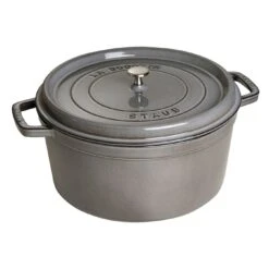 Staub Cocotte 30 Cm, Rund, Graphit-Grau, Gusseisen