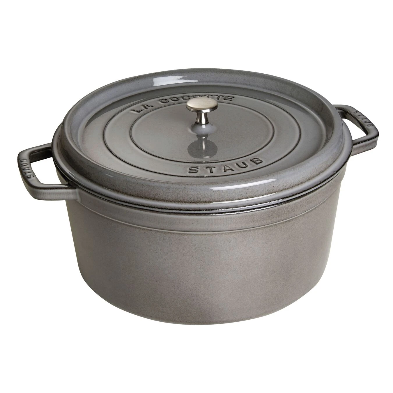 Staub Cocotte 30 Cm, Rund, Graphit-Grau, Gusseisen 1 Staub Cocotte 30 Cm, Rund, Graphit-Grau, Gusseisen