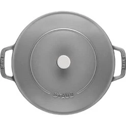 Staub Bräter Mit Chistera Drop-Structure 24 Cm, Gusseisen -Demeyere Geschäft 40511 471 0 6