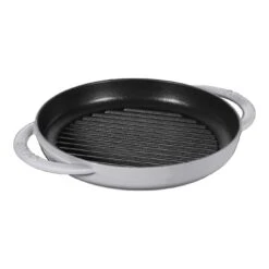 Staub Pure Grill 23 Cm, Rund, Graphit-Grau, Gusseisen