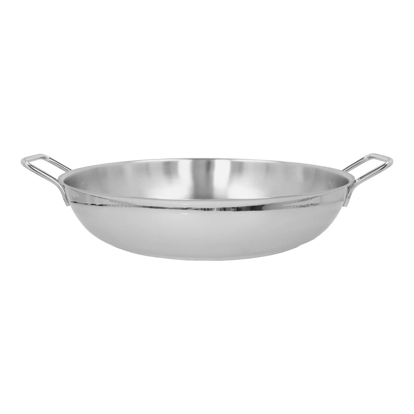 Demeyere Paella-Pfanne Ohne Deckel 46 Cm, 18/10 Edelstahl, Silber 1 Demeyere Paella-Pfanne Ohne Deckel 46 Cm, 18/10 Edelstahl, Silber
