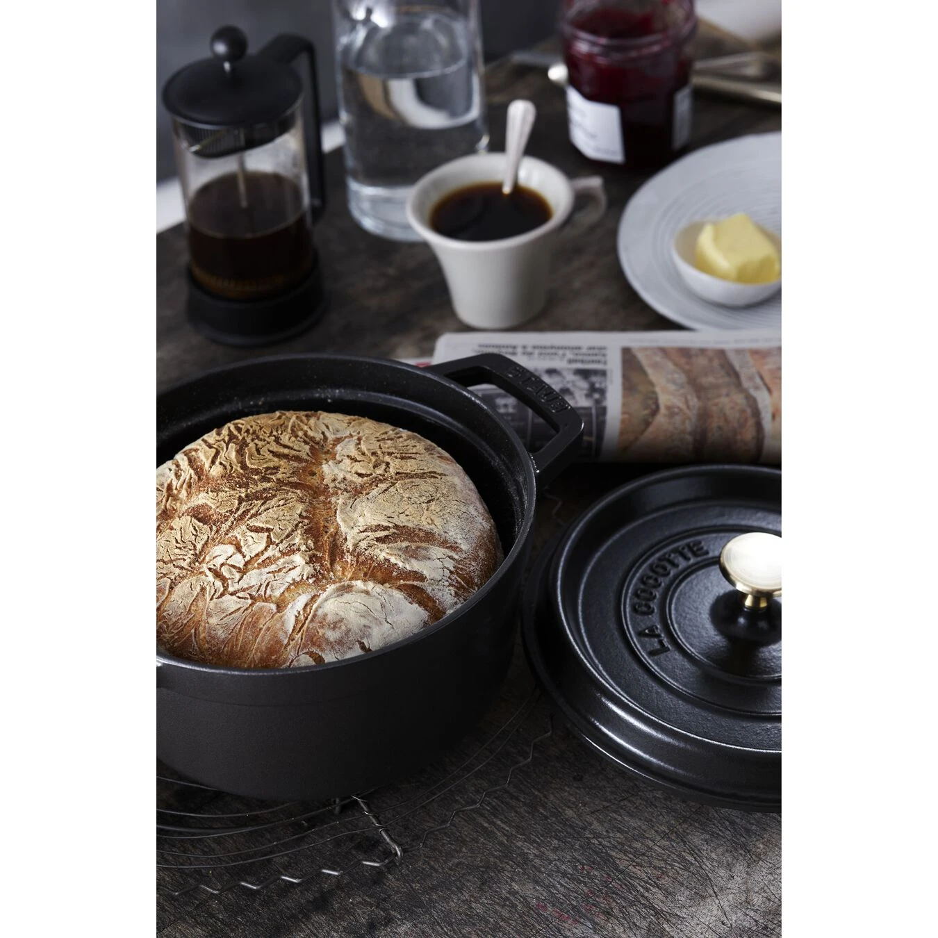 Staub Cocotte 22 Cm, Rund, Schwarz, Gusseisen 3 Staub Cocotte 22 Cm, Rund, Schwarz, Gusseisen – Bild 3
